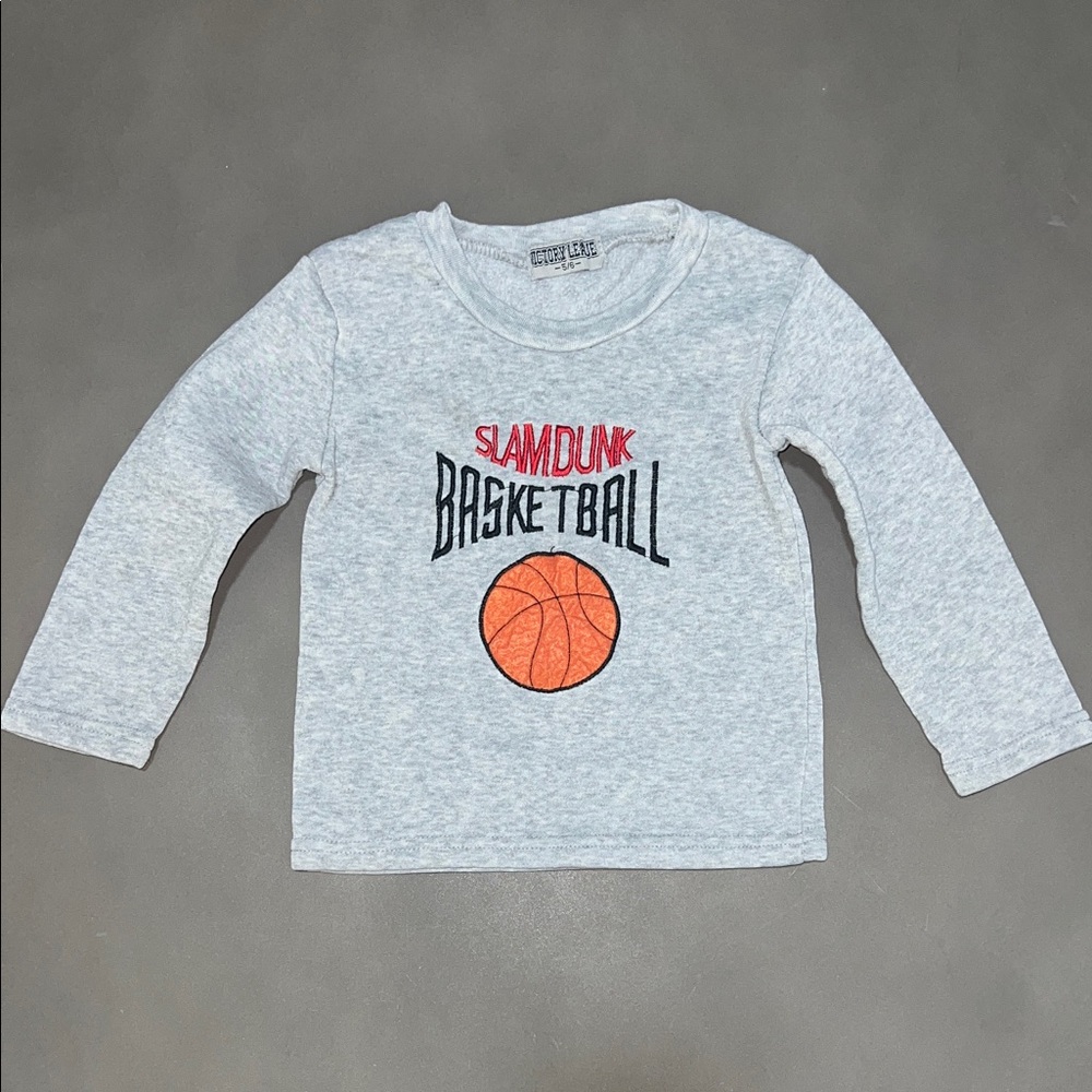 VINTAGE 90s Victory League Slamdunk Gray Basketball Kids Shirt